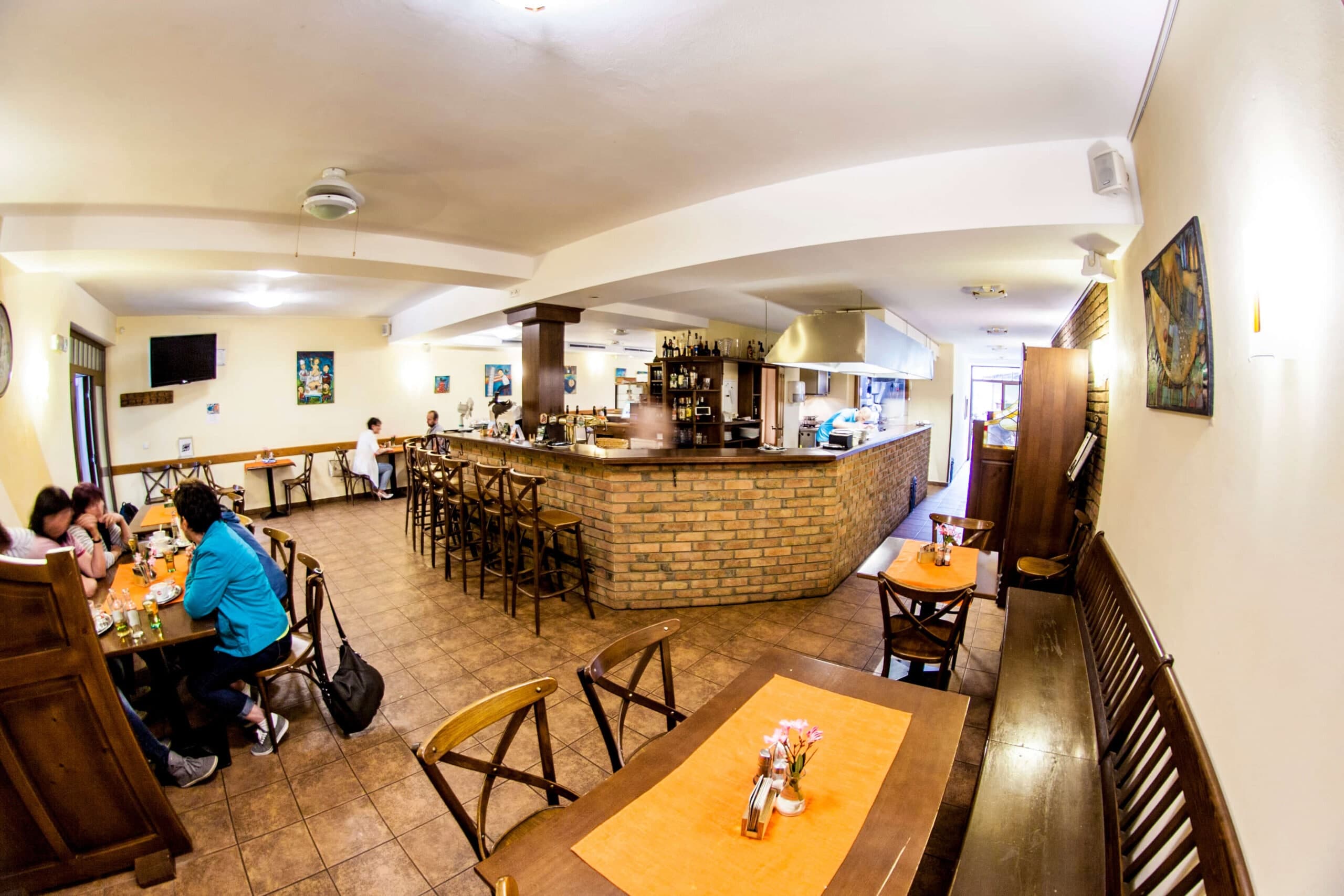 Interiér restaurace Černej pták